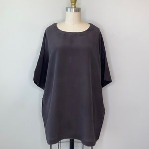 Missoni Brown Silk Short Sleeve Blouse